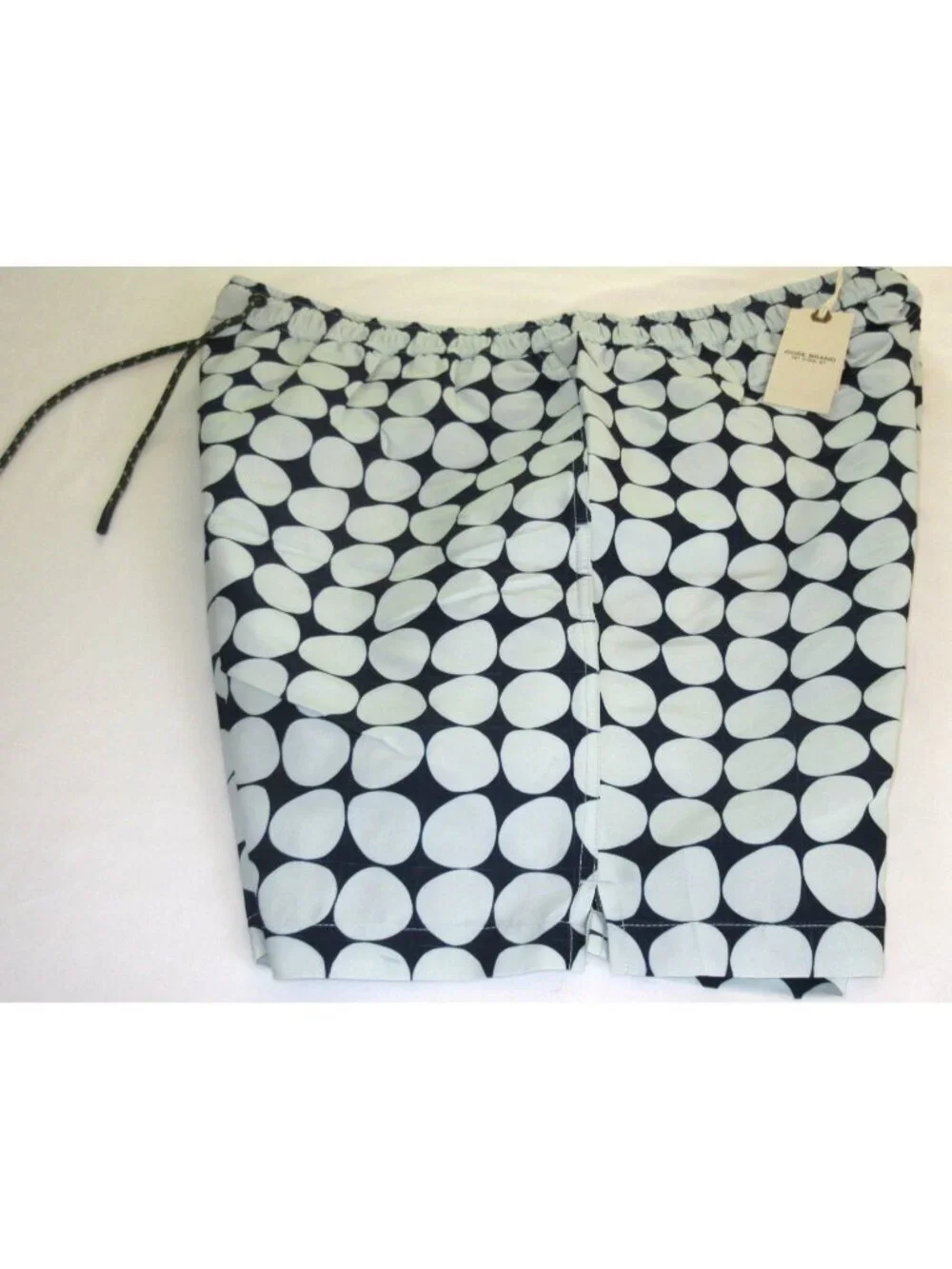 Oobe Brand Men's Kona Swim Trunks Navy Blue Ellipse Grey Circles Sizes NWT